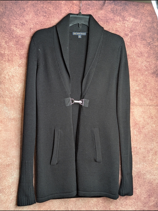 Brooks Brothers Sweaters - Brooks Brothers 346 Merino Wool Horsebit Cardigan Black XS
